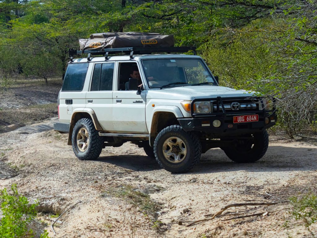 Toyota Land Cruiser with Rooftop Tent
