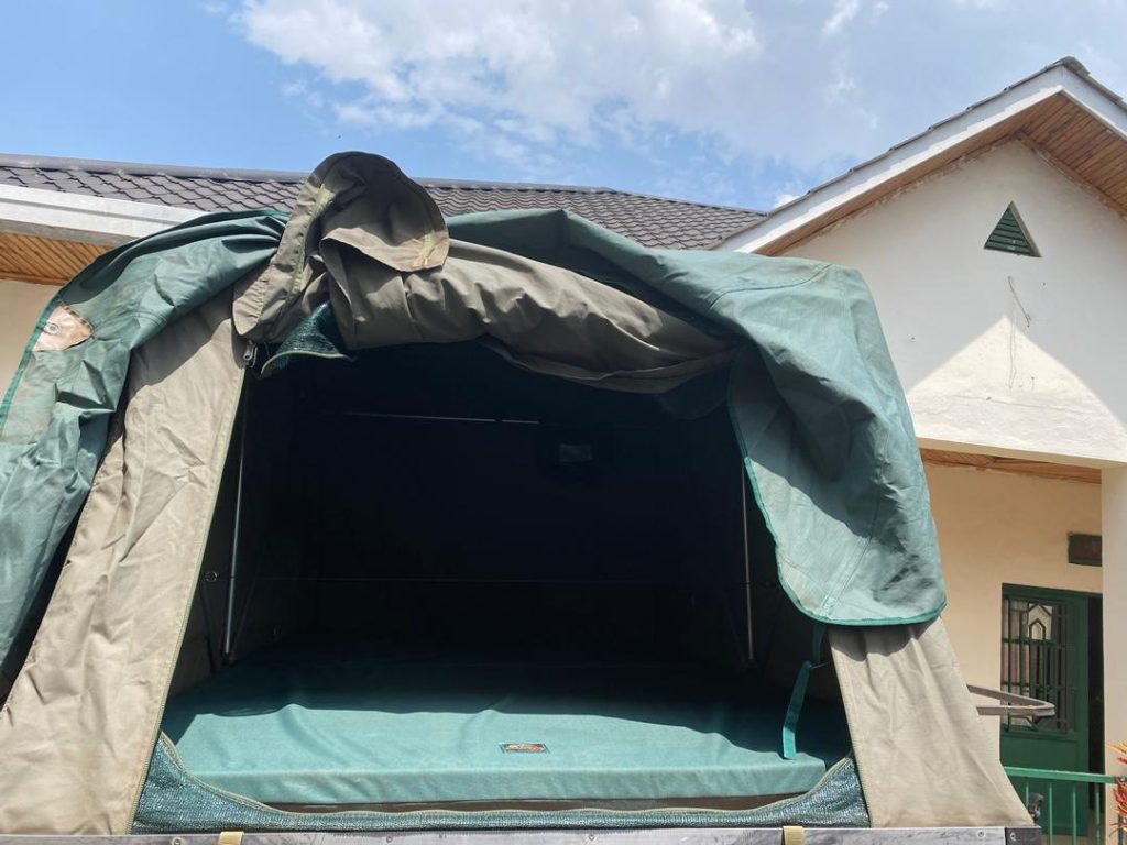 inside a roof top tent